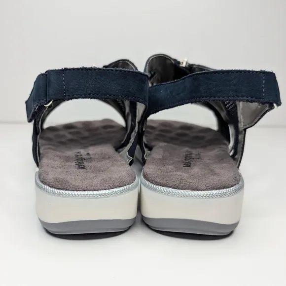 Walking Cradles NWOT Spencer Leather Open Toe Slingback Sandal blue size 9