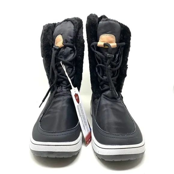 Wanderlust Hanna Black Warm Lined Winter Boots WIDE