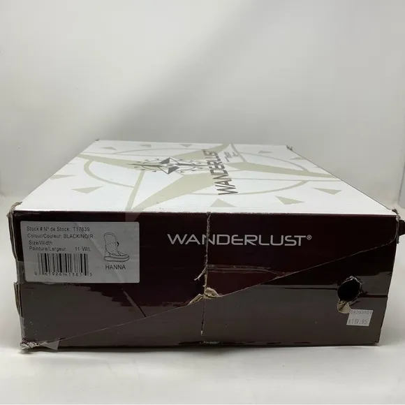 Wanderlust Hanna Black Warm Lined Winter Boots WIDE
