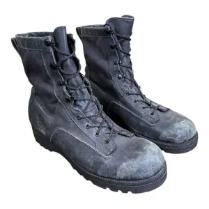 Wellco US Army Military Black Leather Flight Tactical Combat Boots Mens Size 12