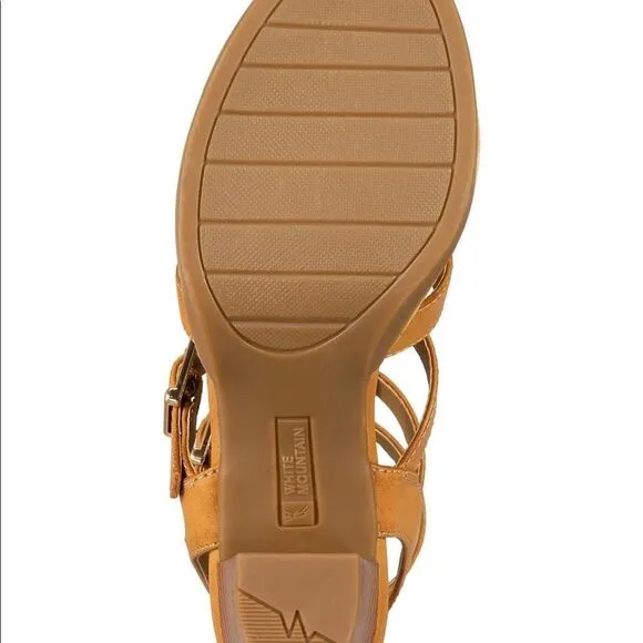 WHITE MOUNTAIN Shoes 'Gemmy' Women's Heel, Natural - 7 M