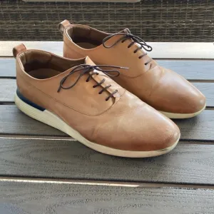 Wolf &amp; Shepard Crossover Long Wing Shoes Mens 12.5 Brown Leather Oxford Lace