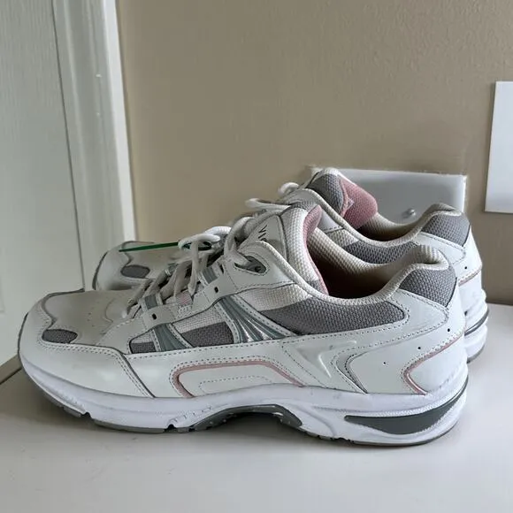 Women’ 12 US 44EU -Vionic 23Walk Classic Sneaker Shoes White Blue Pink Leather