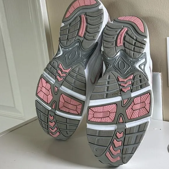 Women’ 12 US 44EU -Vionic 23Walk Classic Sneaker Shoes White Blue Pink Leather