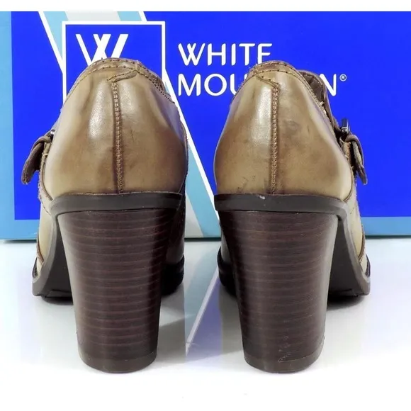 Women's Shoes White Mountain Ticket Ankle Booties Shooties Taupe Smooth Size 6.5