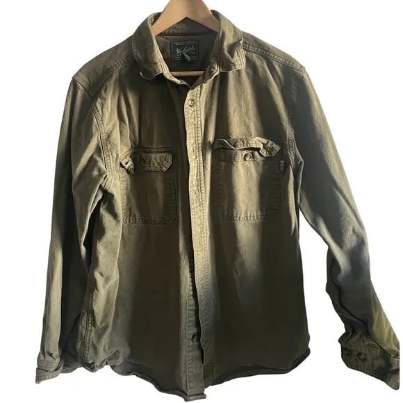 Woolrich overshirt/chore shirt green size large