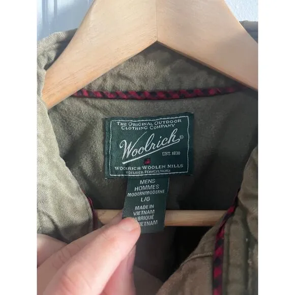 Woolrich overshirt/chore shirt green size large