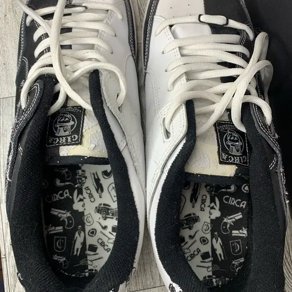 Y2K C1RCA black white two tone men’s skateboard shoes vintage 205VLC panda