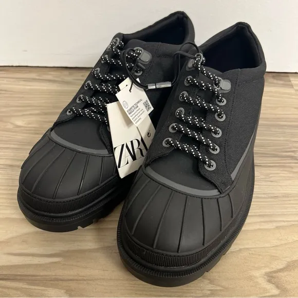 Zara Dressy Low Top Lace Up Duck Boots Men Size 10 $80 NWT