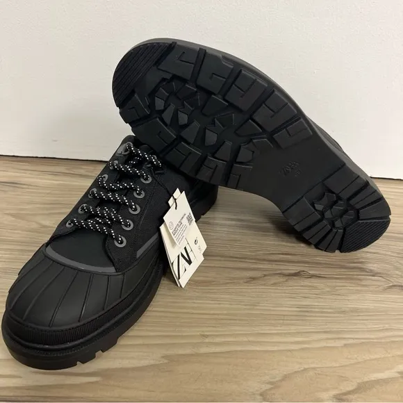 Zara Dressy Low Top Lace Up Duck Boots Men Size 10 $80 NWT