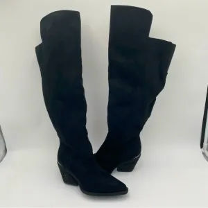 Zodiac Women Suede Over The Knee High Heeled Boots Shoes Black Size 6.5 (NWOT)